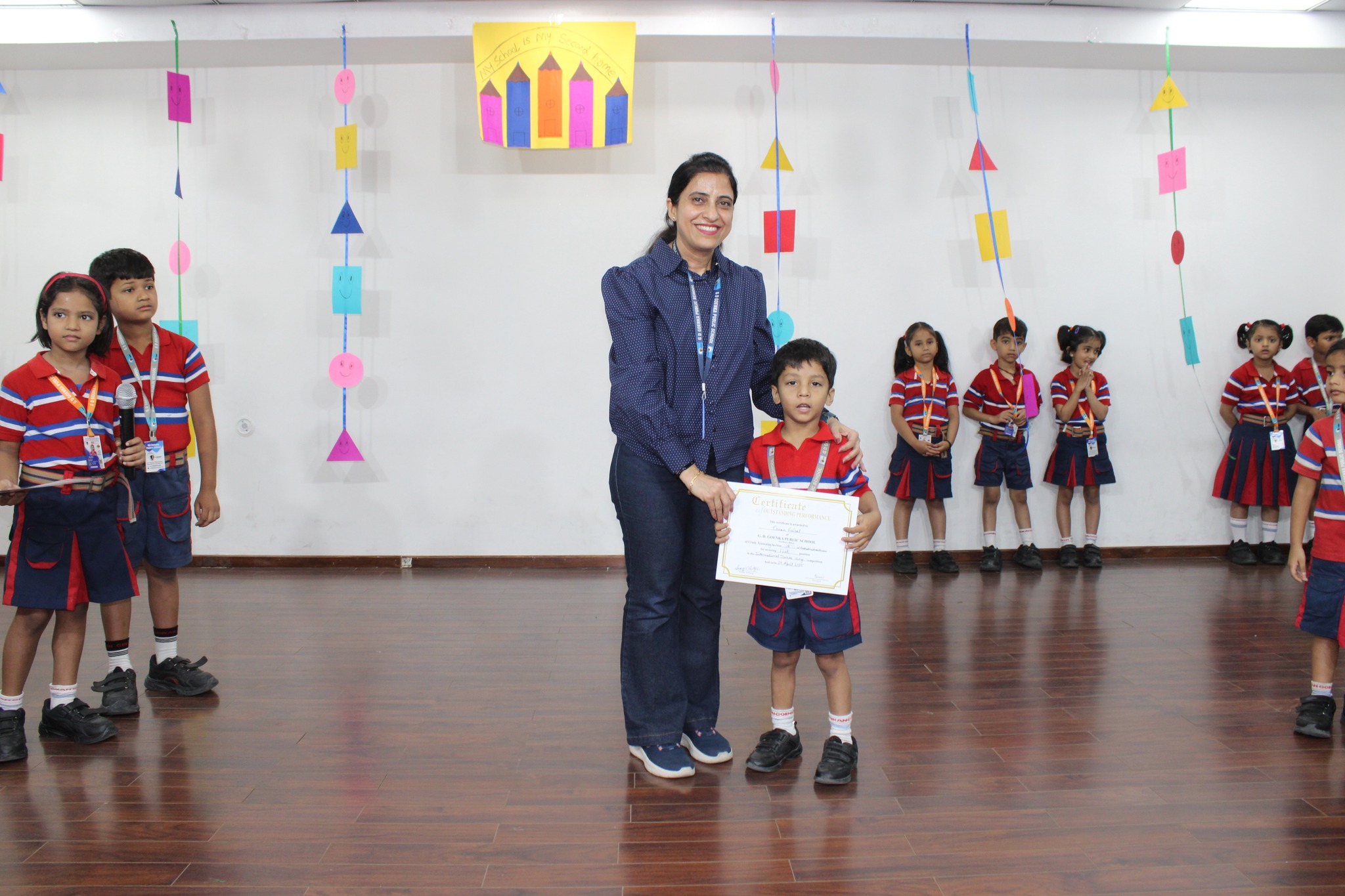 Public Class In Same Assembly Morning Assembly By Class I A 2025-2026 – GD Goenka Public School