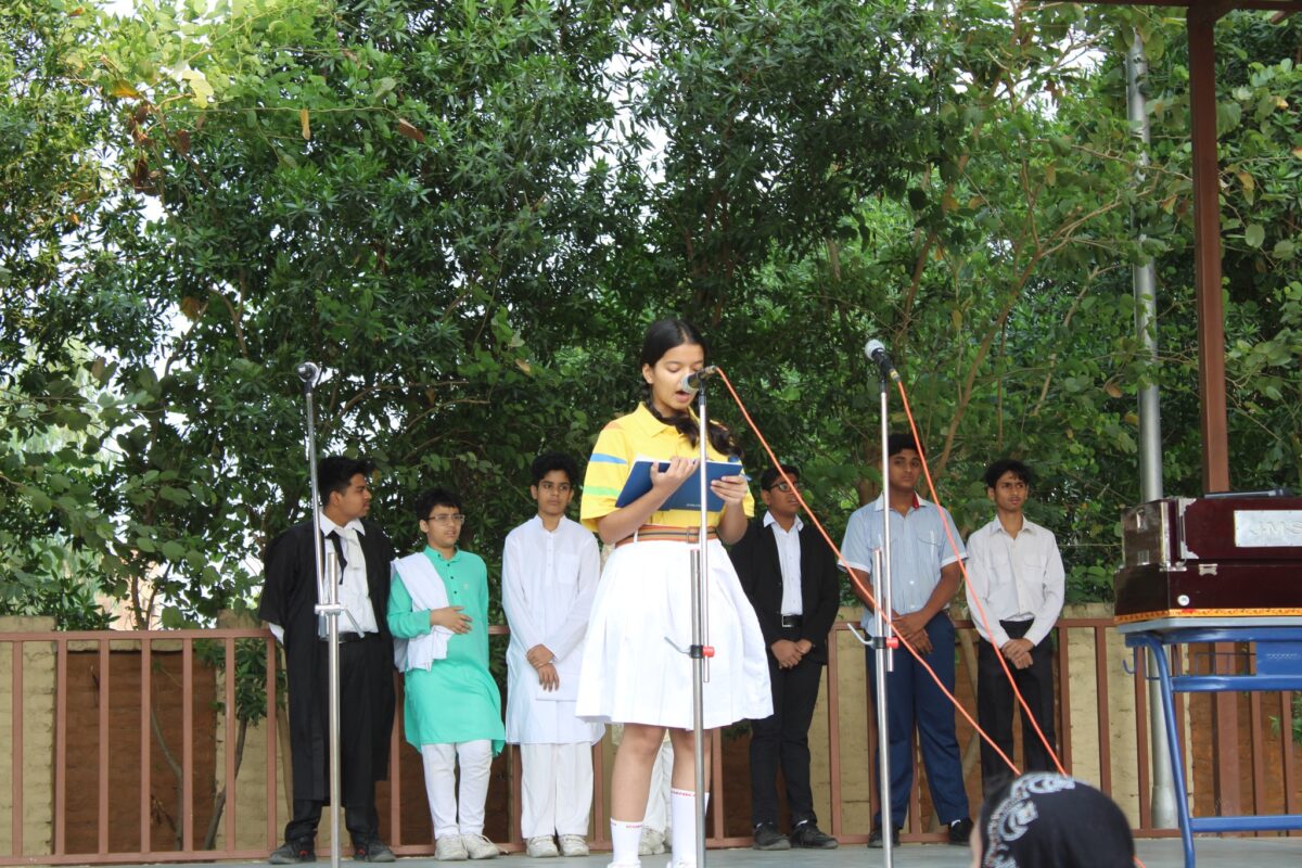 Class VIII B conducted a meaningful assembly''5