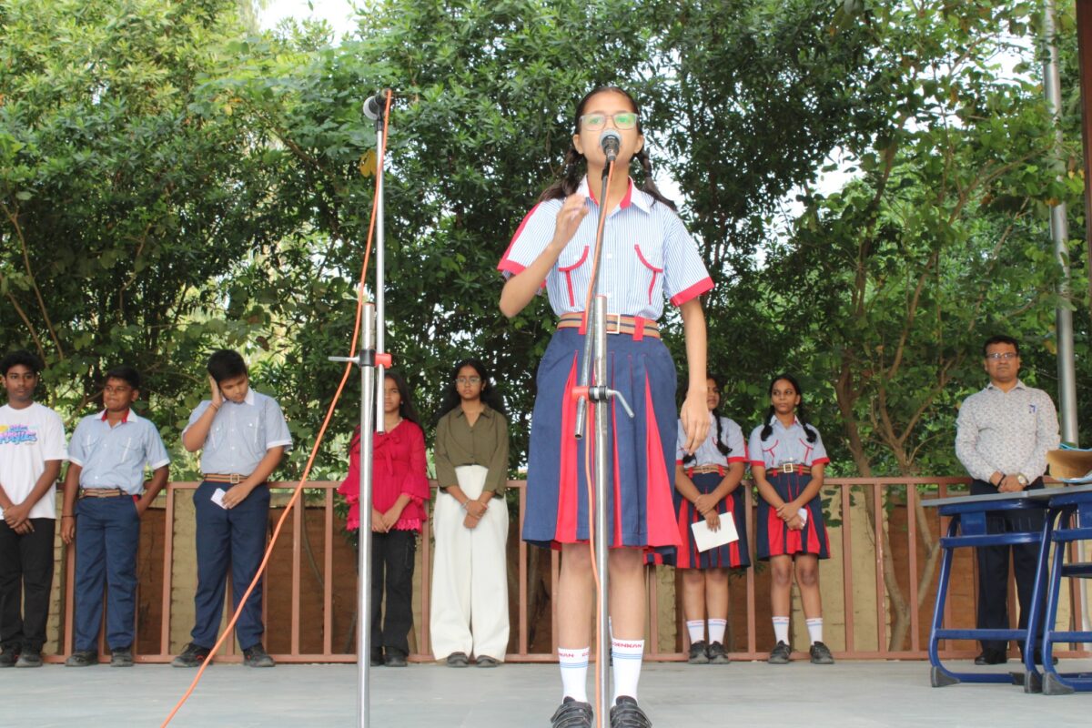 assembly was conducted by Class VIII-A at''10