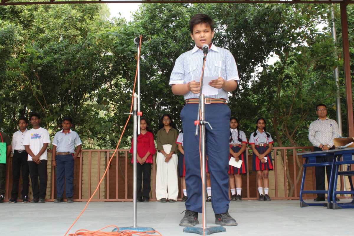assembly was conducted by Class VIII-A at''11